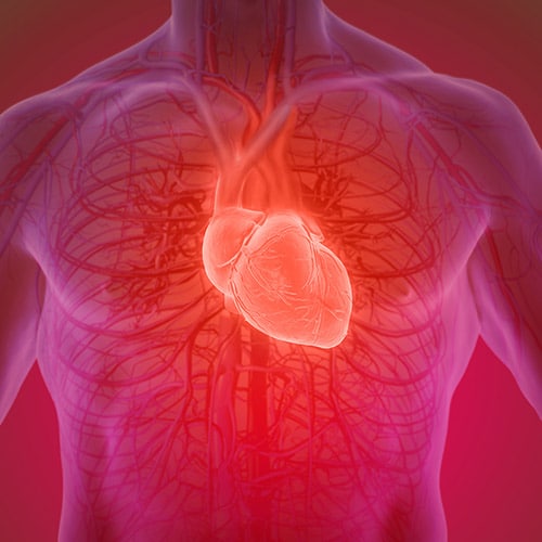 Person experiencing atrial fibrillation symptoms
